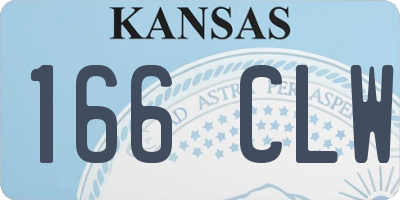 KS license plate 166CLW