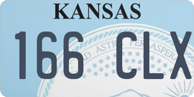 KS license plate 166CLX