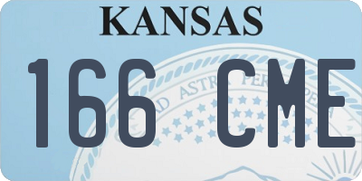 KS license plate 166CME