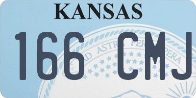 KS license plate 166CMJ