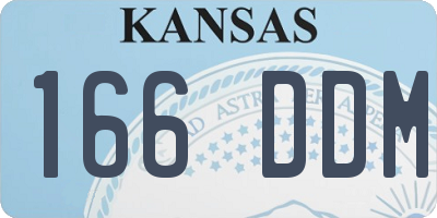 KS license plate 166DDM