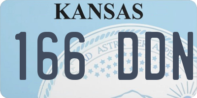 KS license plate 166DDN