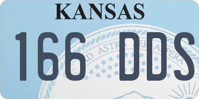 KS license plate 166DDS