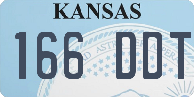 KS license plate 166DDT
