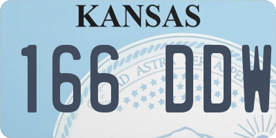 KS license plate 166DDW