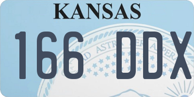KS license plate 166DDX