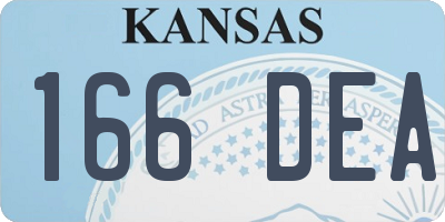 KS license plate 166DEA