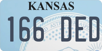 KS license plate 166DED