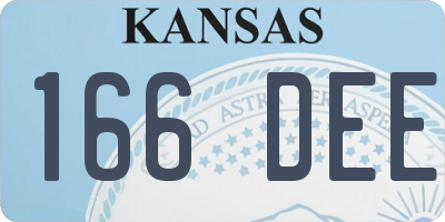 KS license plate 166DEE