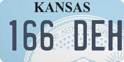 KS license plate 166DEH