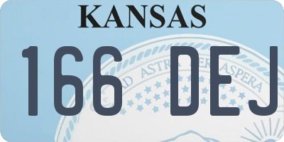 KS license plate 166DEJ