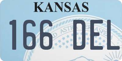 KS license plate 166DEL