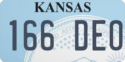 KS license plate 166DEO