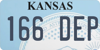 KS license plate 166DEP