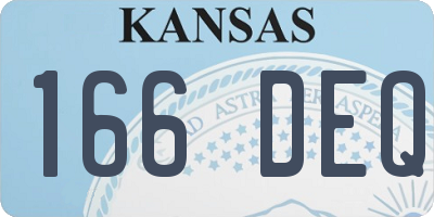 KS license plate 166DEQ