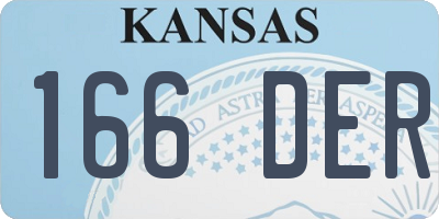 KS license plate 166DER