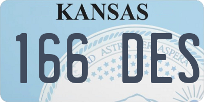 KS license plate 166DES