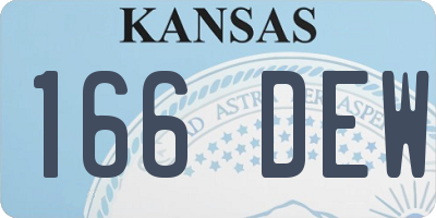KS license plate 166DEW