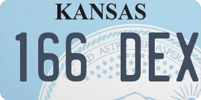 KS license plate 166DEX
