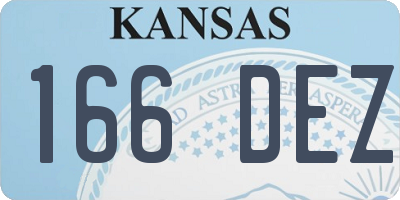 KS license plate 166DEZ