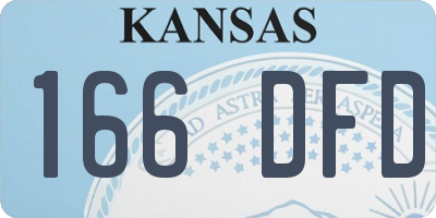 KS license plate 166DFD