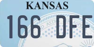 KS license plate 166DFE