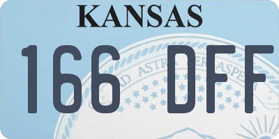 KS license plate 166DFF