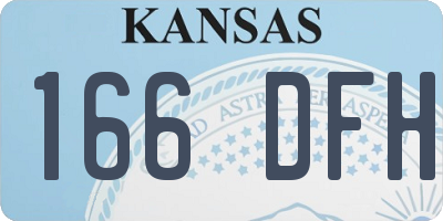 KS license plate 166DFH