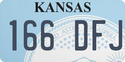 KS license plate 166DFJ