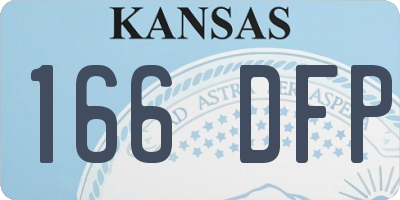 KS license plate 166DFP