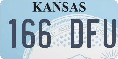 KS license plate 166DFU