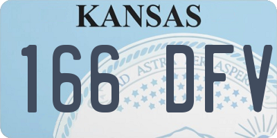 KS license plate 166DFV