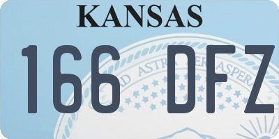 KS license plate 166DFZ