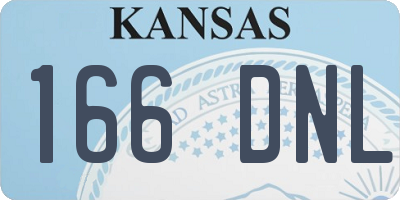KS license plate 166DNL