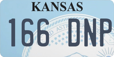 KS license plate 166DNP