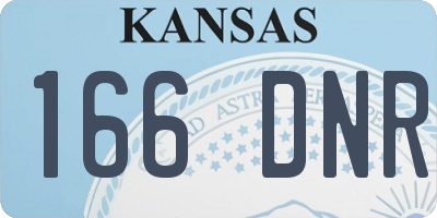 KS license plate 166DNR