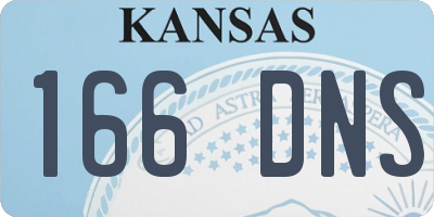 KS license plate 166DNS