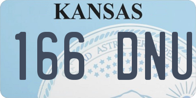 KS license plate 166DNU