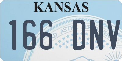 KS license plate 166DNV