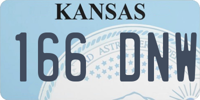 KS license plate 166DNW