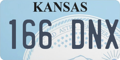 KS license plate 166DNX