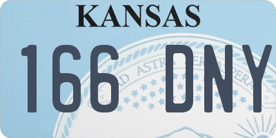 KS license plate 166DNY