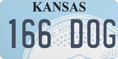 KS license plate 166DOG