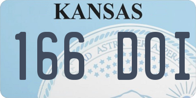 KS license plate 166DOI