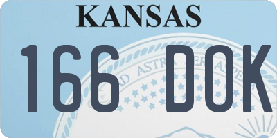 KS license plate 166DOK