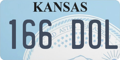 KS license plate 166DOL