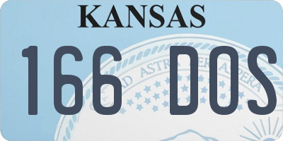 KS license plate 166DOS