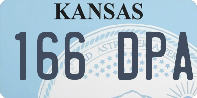 KS license plate 166DPA
