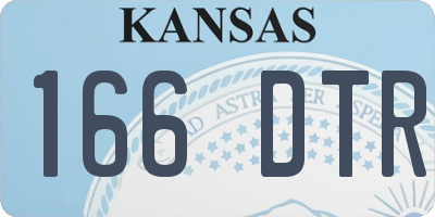 KS license plate 166DTR