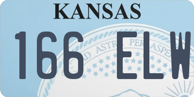 KS license plate 166ELW